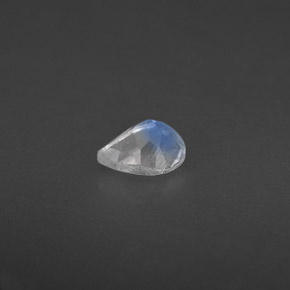 Pierre de lune arc-en-ciel blanc naturelle transparent, 0,31 ct, transparent / translucide