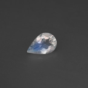 Pierre de lune arc-en-ciel blanc naturelle transparent, 0,31 ct, transparent / translucide