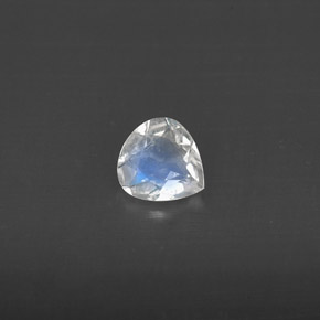 Pierre de lune arc-en-ciel blanc naturelle transparent, 0,24 ct, transparent / translucide