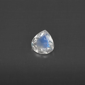 Pierre de lune arc-en-ciel blanc naturelle transparent, 0,24 ct, transparent / translucide