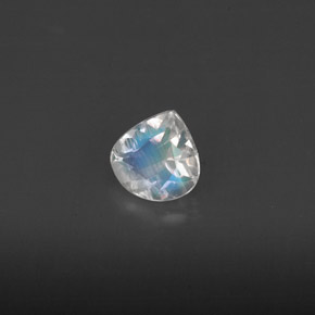 Pierre de lune arc-en-ciel blanc naturelle transparent, 0,31 ct, transparent / translucide