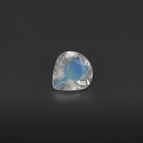 Pierre de lune arc-en-ciel blanc naturelle transparent, 0,26 ct, transparent / translucide