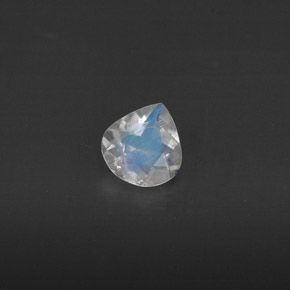Pierre de lune arc-en-ciel blanc naturelle transparent, 0,26 ct, transparent / translucide