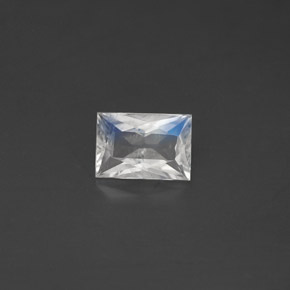 Pierre de lune arc-en-ciel blanc naturelle transparent, 0,50 ct, transparent / translucide