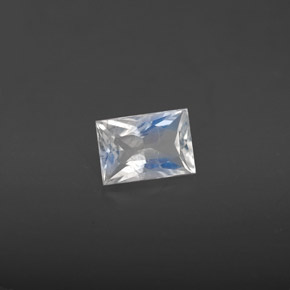 Pierre de lune arc-en-ciel blanc naturelle transparent, 0,50 ct, transparent / translucide