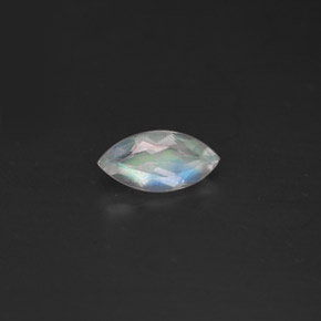Pierre de lune arc-en-ciel bleue naturelle transparent, 0,30 ct, transparent / translucide