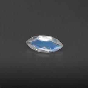 Pierre de lune arc-en-ciel bleue naturelle transparent, 0,31 ct, transparent / translucide