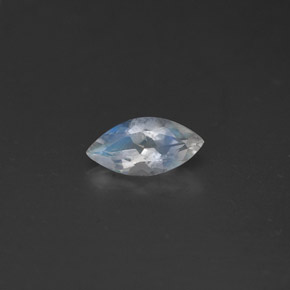 Pierre de lune arc-en-ciel Blanc bleu naturelle Transparent, 0.34 ct, Transparent / Translucide
