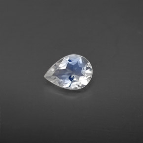 Pierre de lune arc-en-ciel Blanc bleu naturelle Transparent, 0.38 ct, Transparent / Translucide