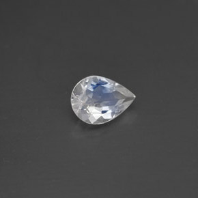 Pierre de lune arc-en-ciel Blanc bleu naturelle Transparent, 0.38 ct, Transparent / Translucide