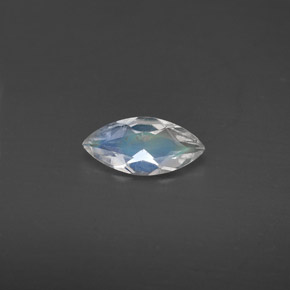 Pierre de lune arc-en-ciel bleue naturelle transparent, 0,30 ct, transparent / translucide