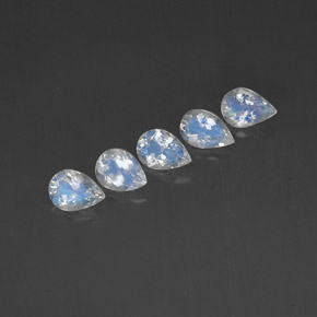 Achetez naturel ct blanc pierre de lune arc-en-ciel gems, transparent, en provenance inde chez gemselect. en stock, livraison internationale!