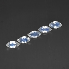 Achetez naturel ct blanc pierre de lune arc-en-ciel gems, transparent, en provenance inde chez gemselect. en stock, livraison internationale!