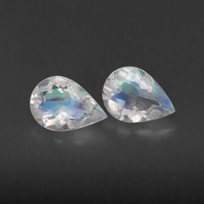 Achetez naturel ct blanc pierre de lune arc-en-ciel gems, transparent, en provenance inde chez gemselect. en stock, livraison internationale!