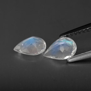 Achetez naturel ct blanc pierre de lune arc-en-ciel gems, transparent, en provenance inde chez gemselect. en stock, livraison internationale!