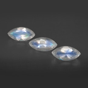 Achetez naturel ct blanc pierre de lune arc-en-ciel gems, transparent, en provenance inde chez gemselect. en stock, livraison internationale!