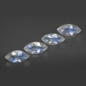 Achetez naturel ct Bleu blanc Pierre de lune arc-en-ciel gems, Transparent, En provenance Inde chez GemSelect. En stock, livraison internationale!