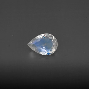 Pierre de lune arc-en-ciel blanc naturelle transparent, 0,43 ct, transparent / translucide