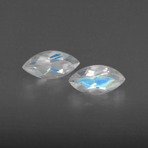 Achetez naturel ct blanc pierre de lune arc-en-ciel gems, transparent, en provenance inde chez gemselect. en stock, livraison internationale!