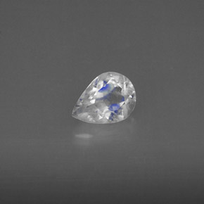 Pierre de lune arc-en-ciel Bleu blanc naturelle Transparent, 0.47 ct, Transparent / Translucide