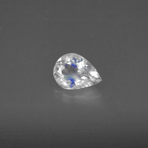 Pierre de lune arc-en-ciel Bleu blanc naturelle Transparent, 0.47 ct, Transparent / Translucide