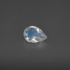 Pierre de lune arc-en-ciel Bleu blanc naturelle Transparent, 0.42 ct, Transparent / Translucide