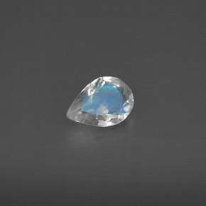 Pierre de lune arc-en-ciel Bleu blanc naturelle Transparent, 0.42 ct, Transparent / Translucide