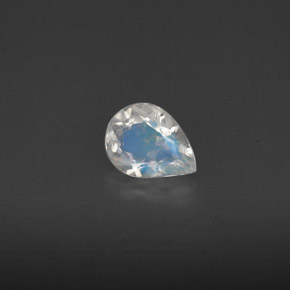 Pierre de lune arc-en-ciel Bleu blanc naturelle Transparent, 0.47 ct, Transparent / Translucide