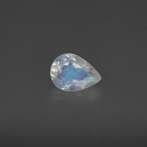 Pierre de lune arc-en-ciel Bleu blanc naturelle Transparent, 0.55 ct, Transparent / Translucide