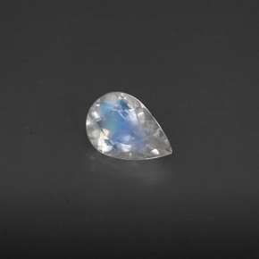 Pierre de lune arc-en-ciel Bleu blanc naturelle Transparent, 0.54 ct, Transparent / Translucide
