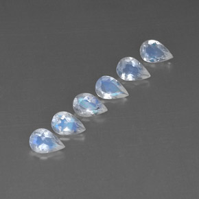 Achetez naturel ct blanc pierre de lune arc-en-ciel gems, transparent, en provenance inde chez gemselect. en stock, livraison internationale!