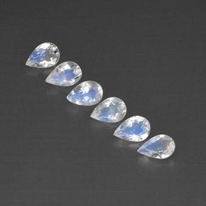 Achetez naturel ct blanc pierre de lune arc-en-ciel gems, transparent, en provenance inde chez gemselect. en stock, livraison internationale!