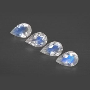 Achetez naturel ct blanc pierre de lune arc-en-ciel gems, transparent, en provenance inde chez gemselect. en stock, livraison internationale!