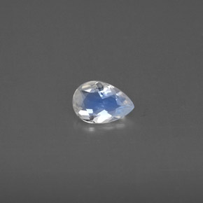 Pierre de lune arc-en-ciel blanc naturelle transparent, 0,30 ct, transparent / translucide