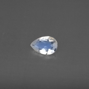 Pierre de lune arc-en-ciel blanc naturelle transparent, 0,30 ct, transparent / translucide