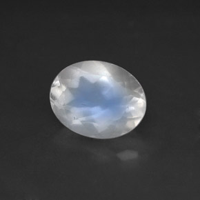 Pierre de lune arc-en-ciel Bleu blanc naturelle Transparent, 1.64 ct, Transparent / Translucide
