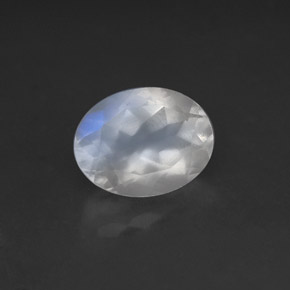 Pierre de lune arc-en-ciel Bleu blanc naturelle Transparent, 1.64 ct, Transparent / Translucide