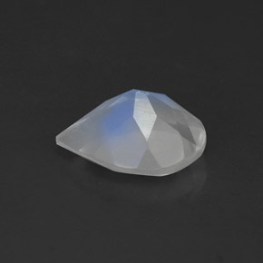 Pierre de lune arc-en-ciel blanc naturelle transparent, 0,95 ct, transparent / translucide