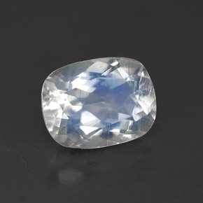 Pierre de lune arc-en-ciel Bleu blanc naturelle Transparent, 1.35 ct, Transparent / Translucide