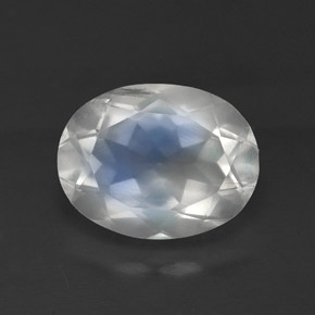 Pierre de lune arc-en-ciel Bleu blanc naturelle Transparent, 1.73 ct, Transparent / Translucide
