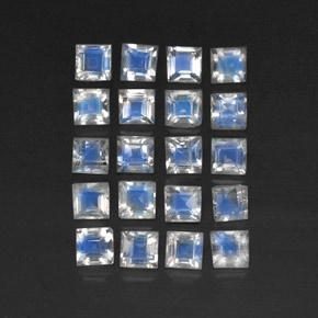 Achetez naturel 3,55ct blanc pierre de lune arc-en-ciel gems, transparent, en provenance sri lanka chez gemselect. en stock, livraison internationale!