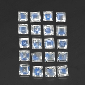Achetez naturel ct blanc pierre de lune arc-en-ciel gems, carré, en provenance inde chez gemselect. en stock, livraison internationale!
