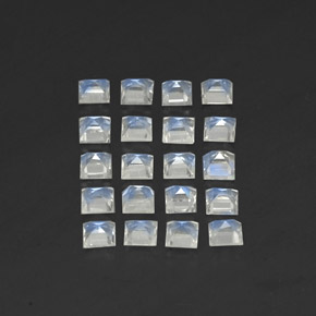 Achetez naturel ct blanc pierre de lune arc-en-ciel gems, carré, en provenance inde chez gemselect. en stock, livraison internationale!