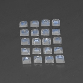 Achetez naturel ct blanc pierre de lune arc-en-ciel gems, carré, en provenance inde chez gemselect. en stock, livraison internationale!