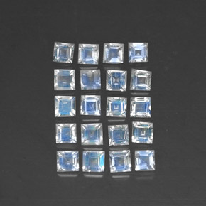 Achetez naturel ct blanc pierre de lune arc-en-ciel gems, carré, en provenance inde chez gemselect. en stock, livraison internationale!