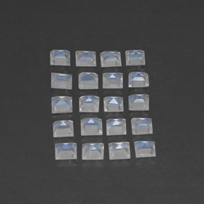 Achetez naturel ct blanc pierre de lune arc-en-ciel gems, carré, en provenance inde chez gemselect. en stock, livraison internationale!