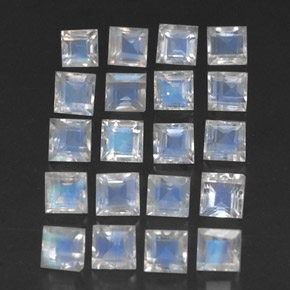 Achetez naturel ct blanc pierre de lune arc-en-ciel gems, carré, en provenance inde chez gemselect. en stock, livraison internationale!