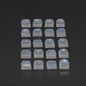 Achetez naturel ct blanc pierre de lune arc-en-ciel gems, carré, en provenance inde chez gemselect. en stock, livraison internationale!