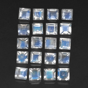 Achetez naturel ct blanc pierre de lune arc-en-ciel gems, carré, en provenance inde chez gemselect. en stock, livraison internationale!