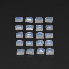 Achetez naturel ct Bleu blanc Pierre de lune arc-en-ciel gems, Carré, En provenance Inde chez GemSelect. En stock, livraison internationale!